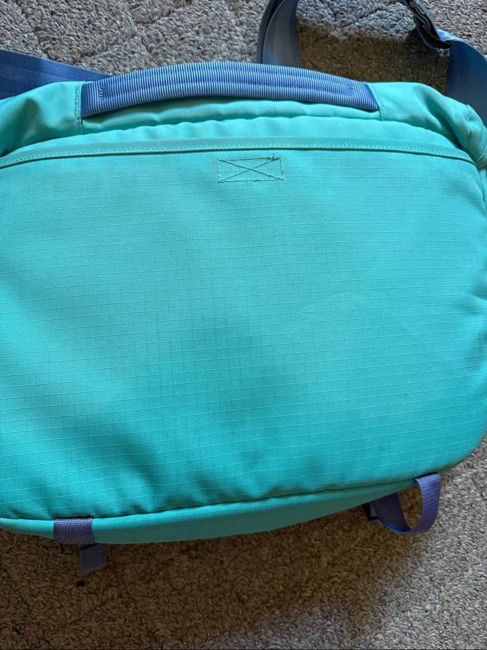 Vintage Patagonia Mini Mass Messenger Bag Blue Teal Purple Orange Colorblock